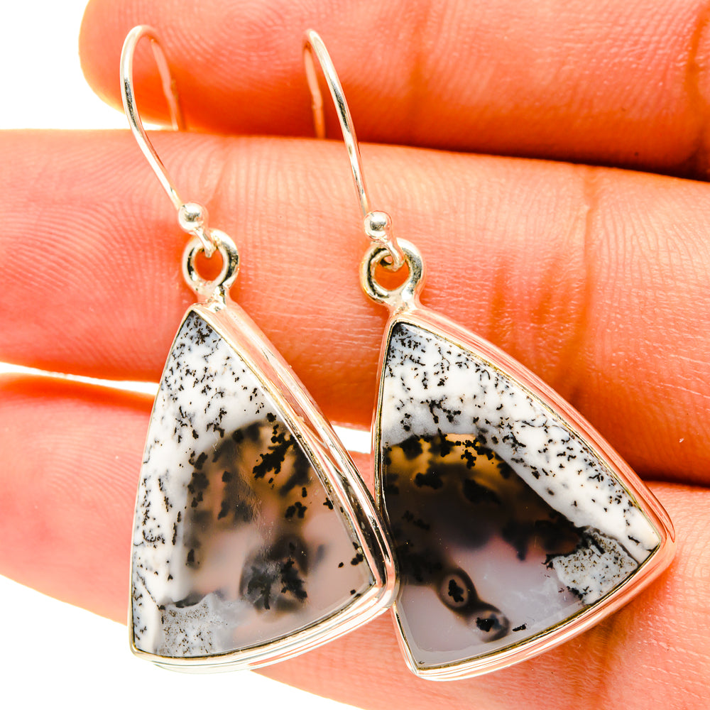 Dendritic Opal Earrings handcrafted by Ana Silver Co - EARR417453