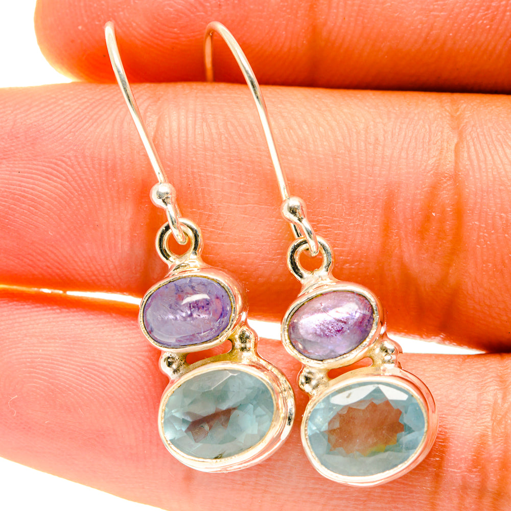 Aqua Chalcedony Earrings handcrafted by Ana Silver Co - EARR417458
