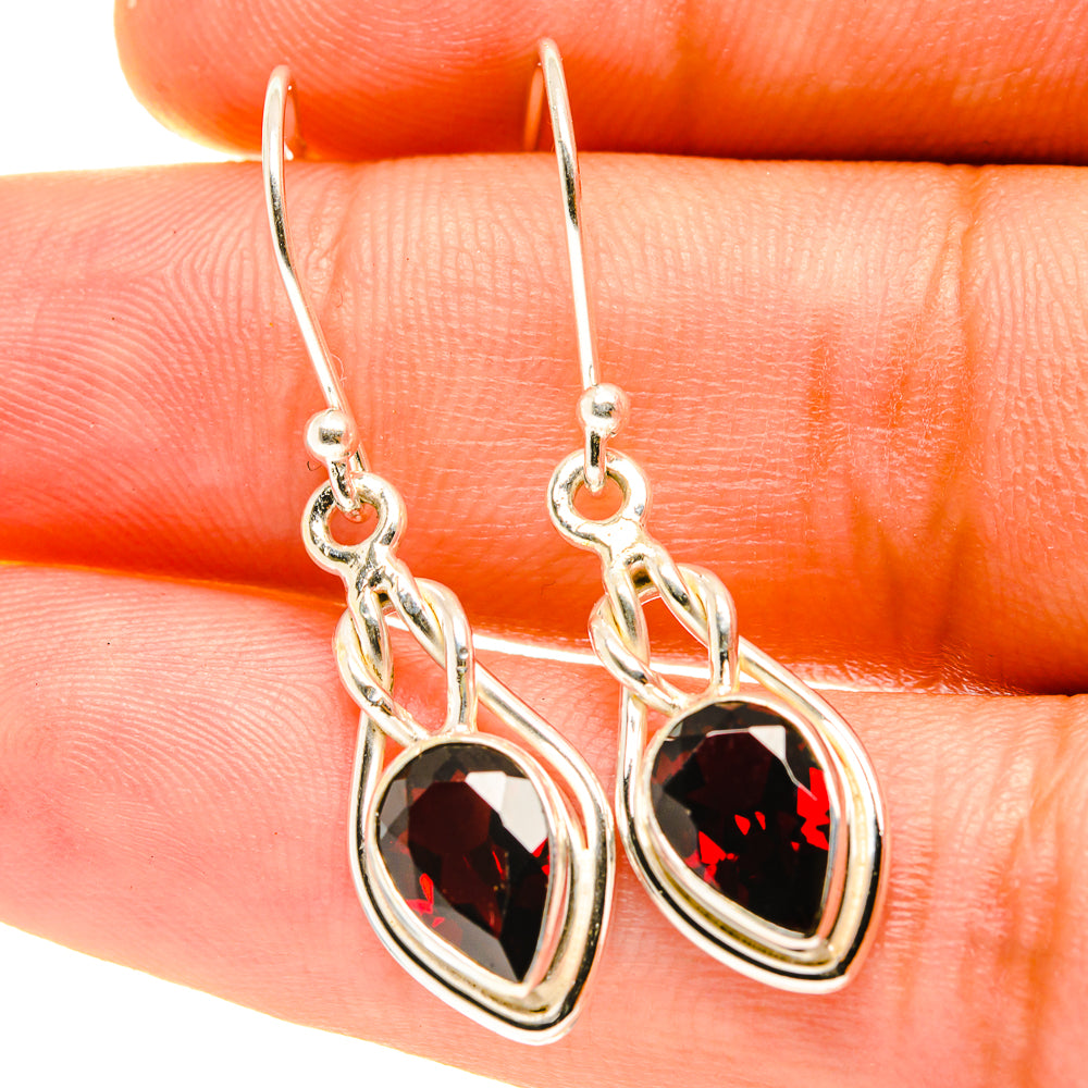 Garnet Earrings handcrafted by Ana Silver Co - EARR417470