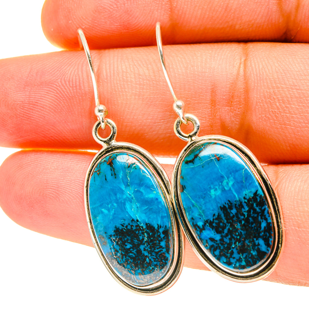 Chrysocolla Earrings handcrafted by Ana Silver Co - EARR417484