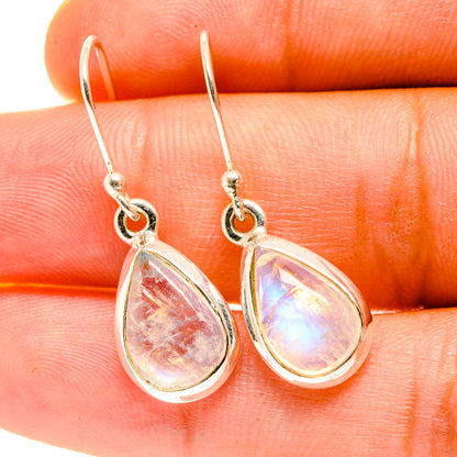 Rainbow Moonstone Earrings handcrafted by Ana Silver Co - EARR417495