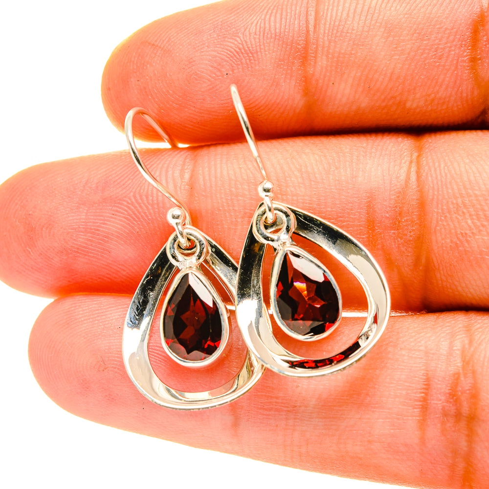 Garnet Earrings handcrafted by Ana Silver Co - EARR417497