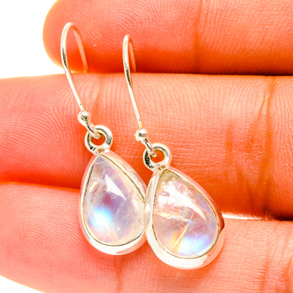 Rainbow Moonstone Earrings handcrafted by Ana Silver Co - EARR417498