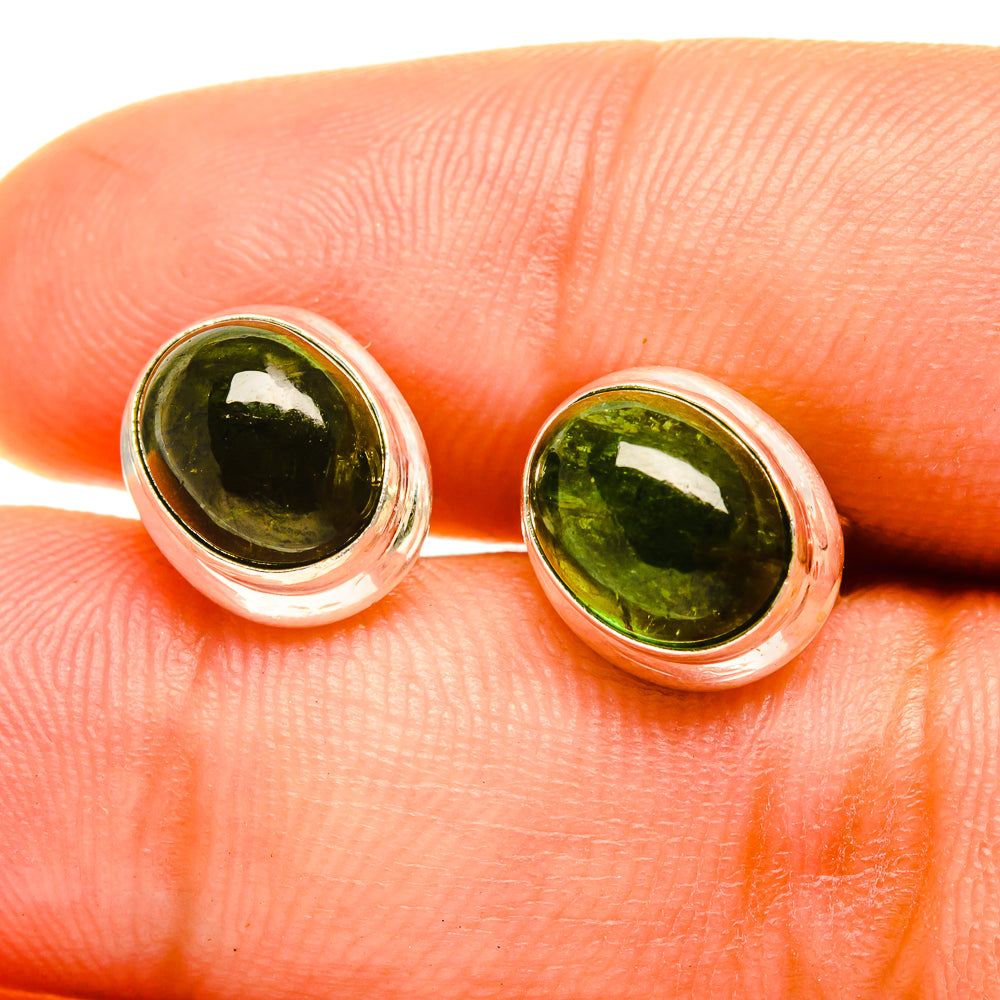 Green Tourmaline Earrings handcrafted by Ana Silver Co - EARR417502