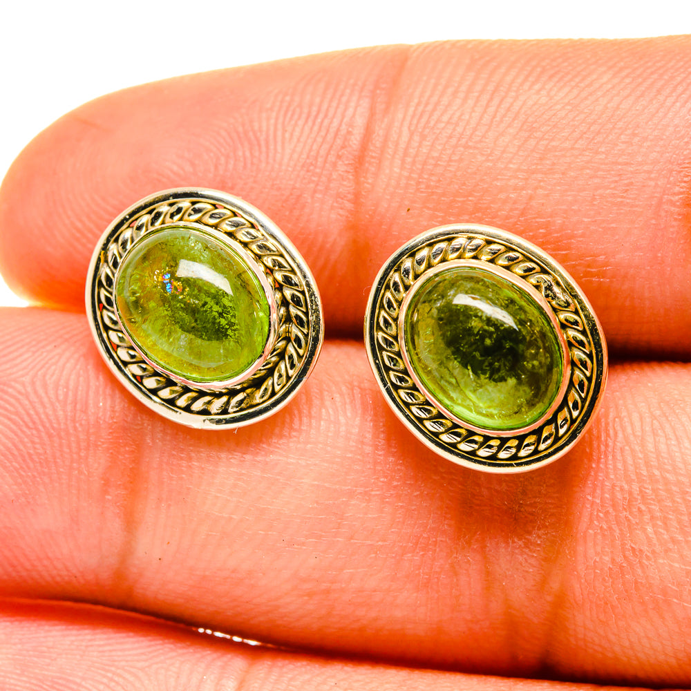 Green Tourmaline Earrings handcrafted by Ana Silver Co - EARR417506