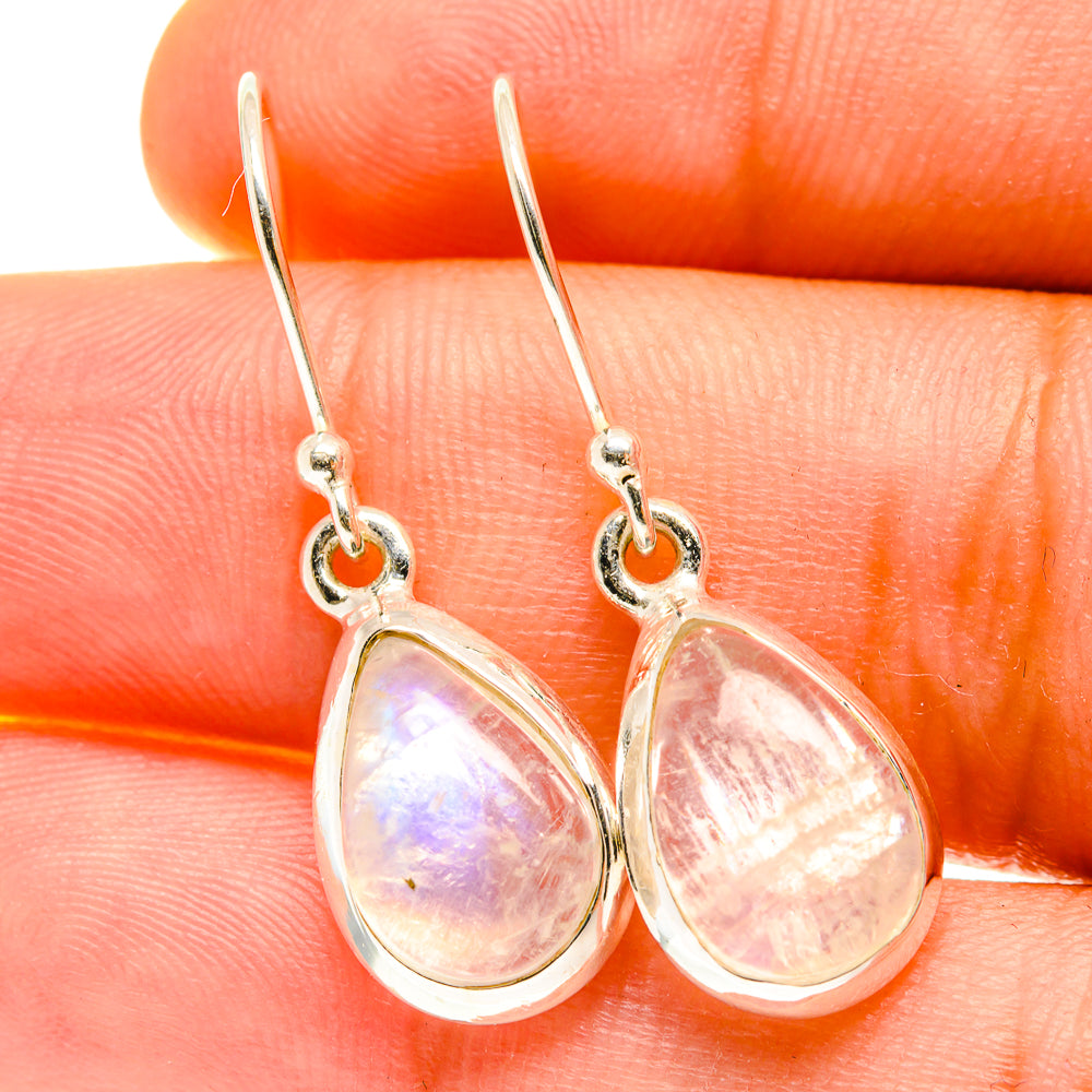 Rainbow Moonstone Earrings handcrafted by Ana Silver Co - EARR417511