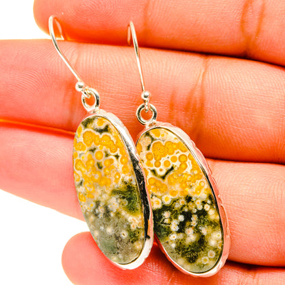 Ocean Jasper Earrings handcrafted by Ana Silver Co - EARR417517