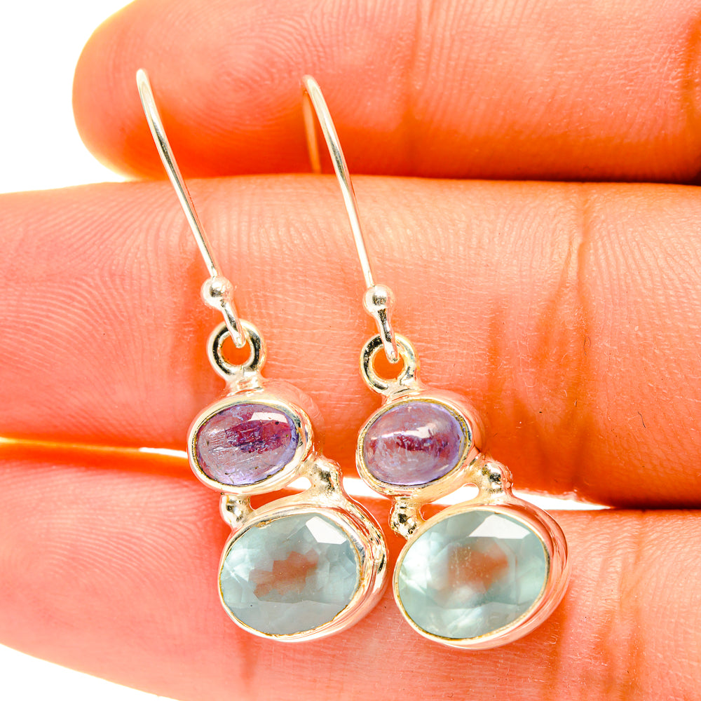 Aqua Chalcedony Earrings handcrafted by Ana Silver Co - EARR417520