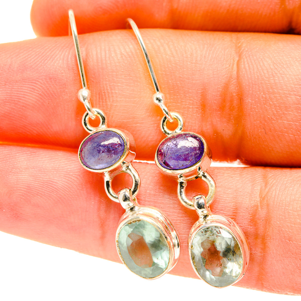Aqua Chalcedony Earrings handcrafted by Ana Silver Co - EARR417522