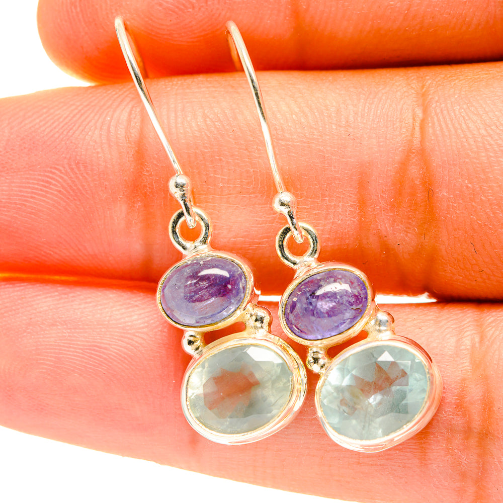 Aqua Chalcedony Earrings handcrafted by Ana Silver Co - EARR417528
