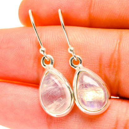 Rainbow Moonstone Earrings handcrafted by Ana Silver Co - EARR417532