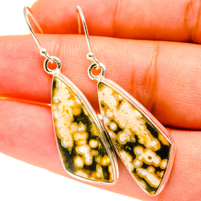 Ocean Jasper Earrings handcrafted by Ana Silver Co - EARR417539