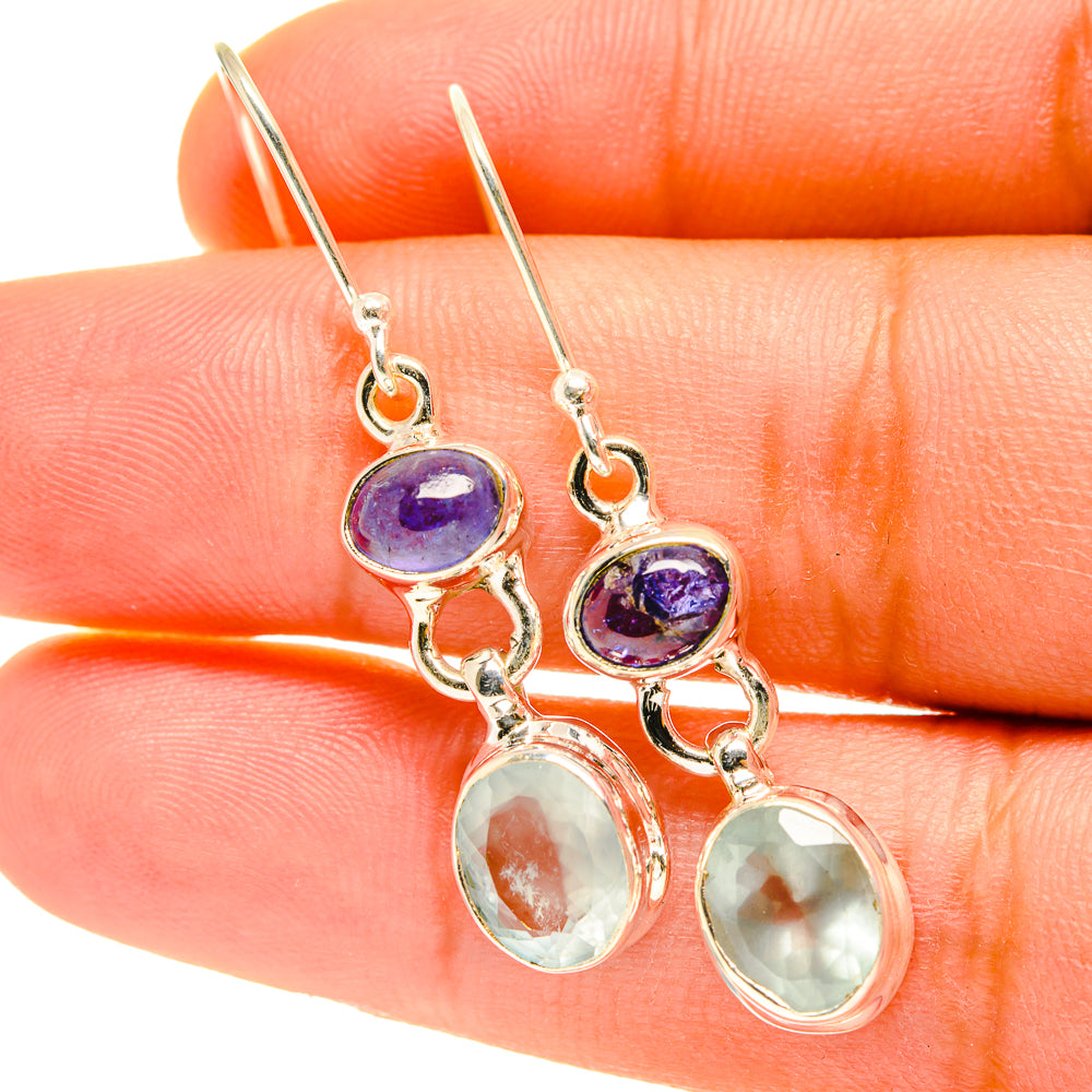 Aqua Chalcedony Earrings handcrafted by Ana Silver Co - EARR417542