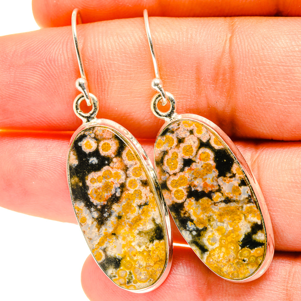 Ocean Jasper Earrings handcrafted by Ana Silver Co - EARR417543