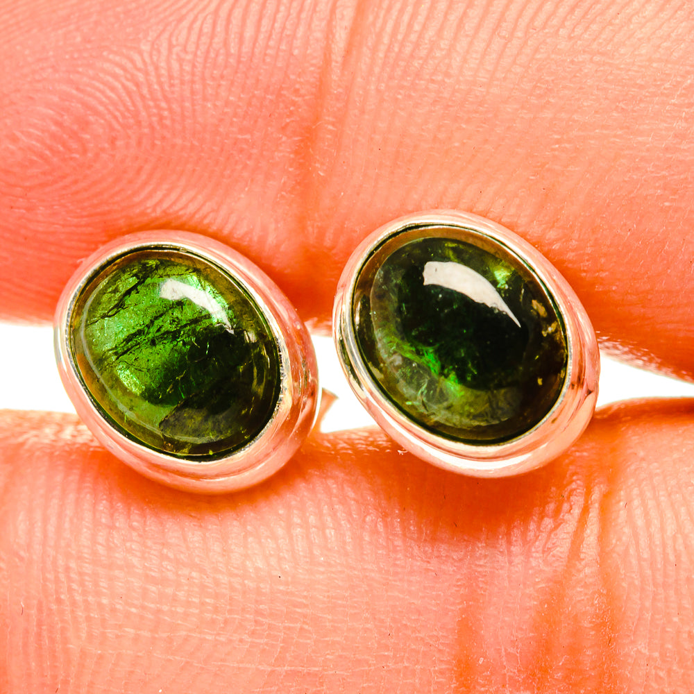 Green Tourmaline Earrings handcrafted by Ana Silver Co - EARR417544