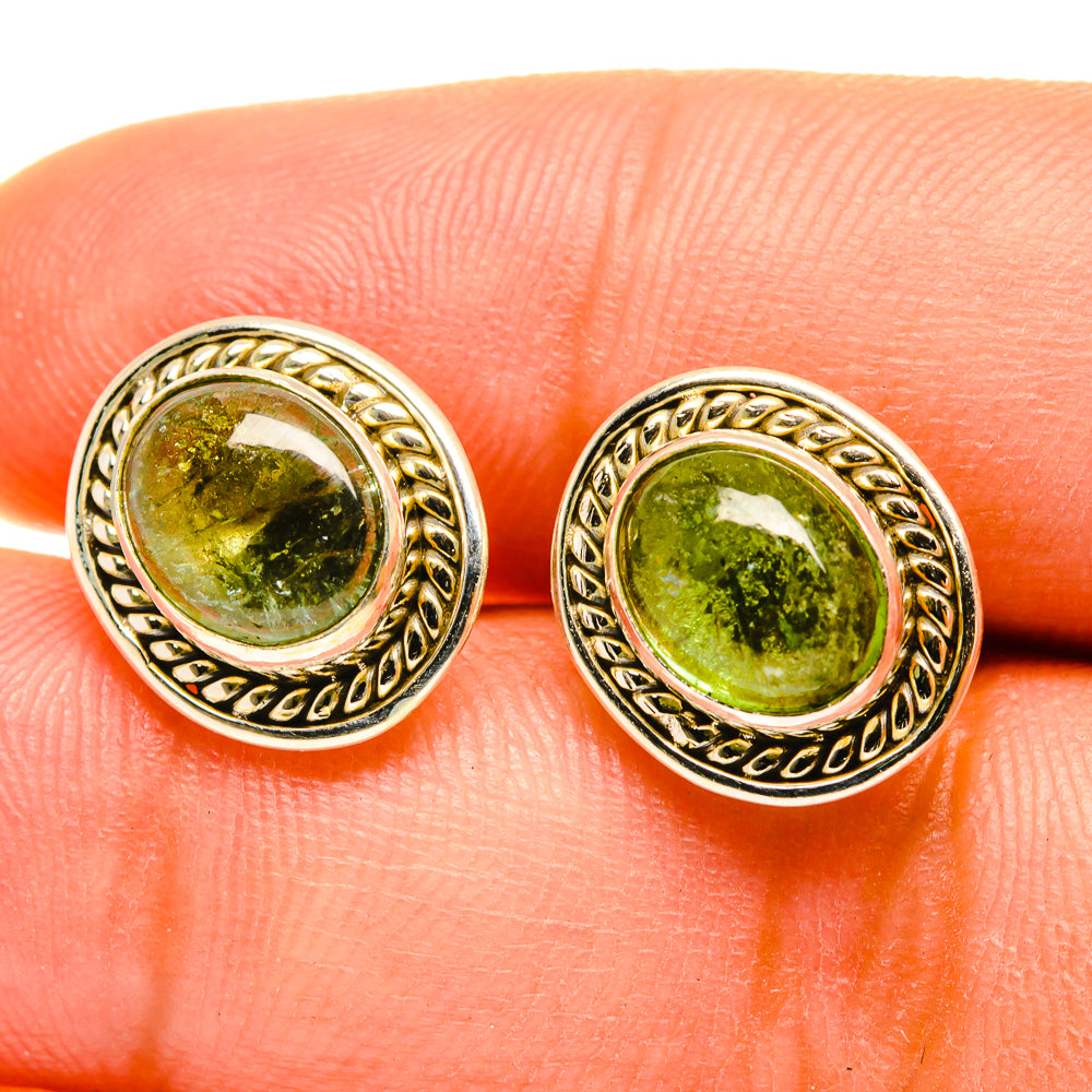Green Tourmaline Earrings handcrafted by Ana Silver Co - EARR417545