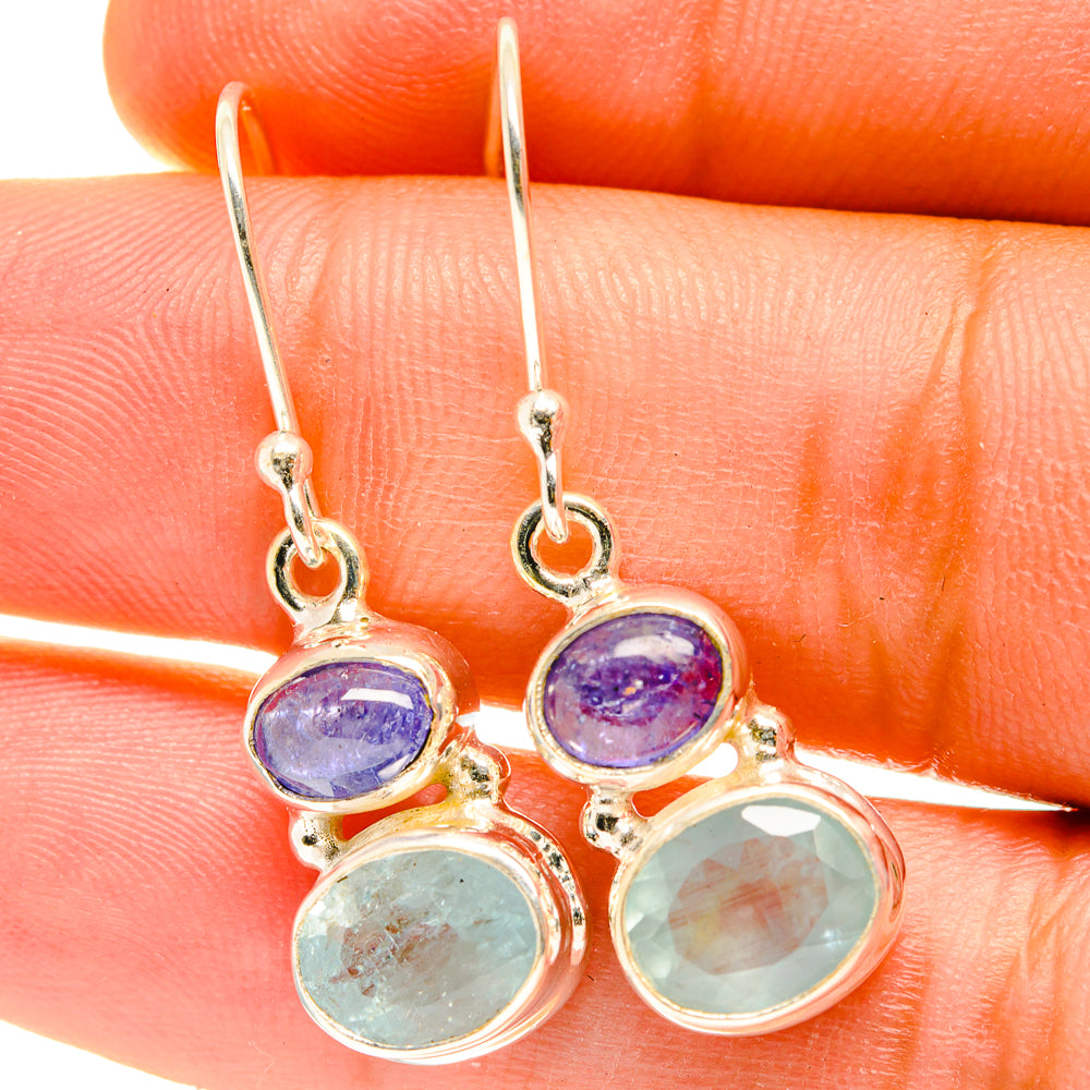 Aqua Chalcedony Earrings handcrafted by Ana Silver Co - EARR417549