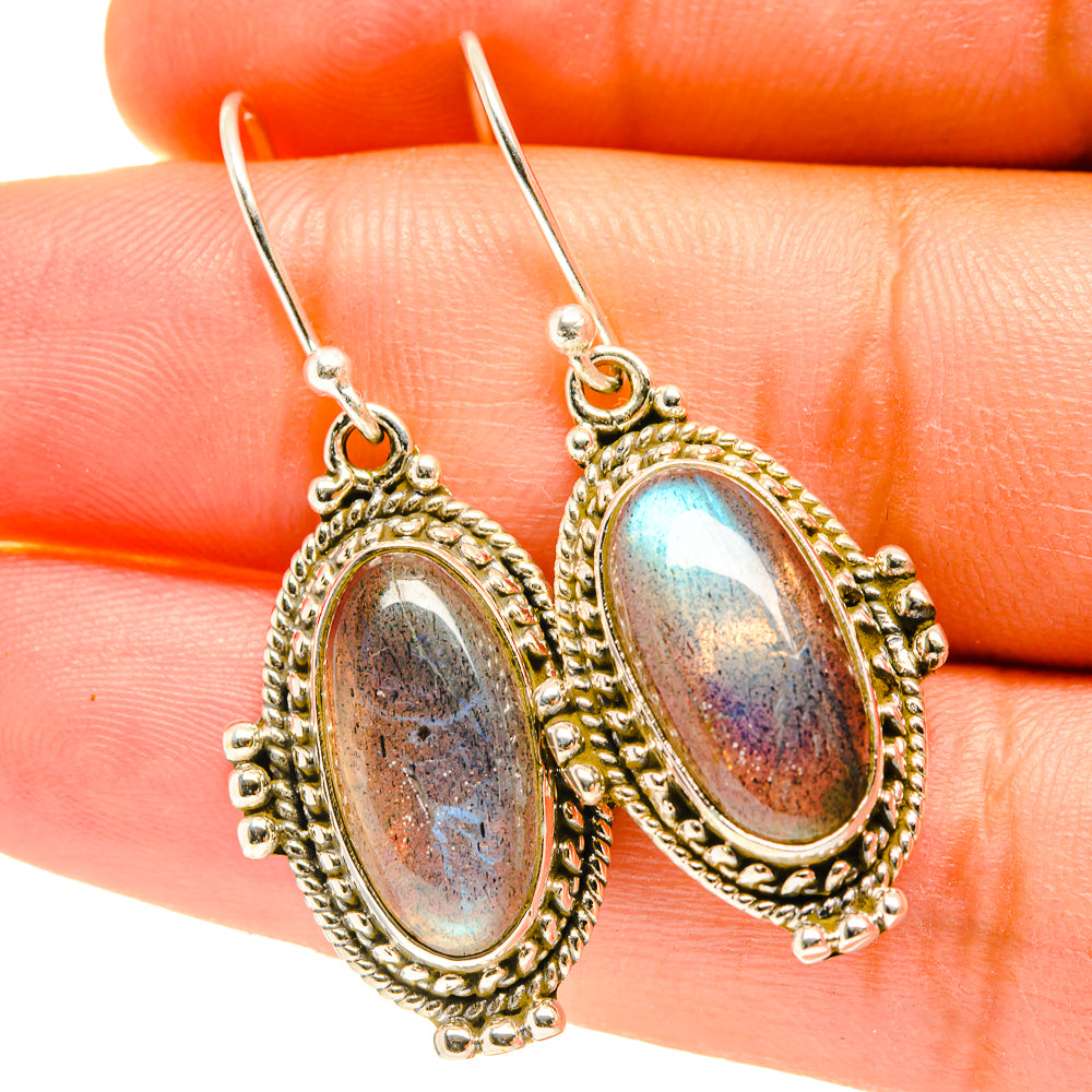 Labradorite Earrings handcrafted by Ana Silver Co - EARR417556