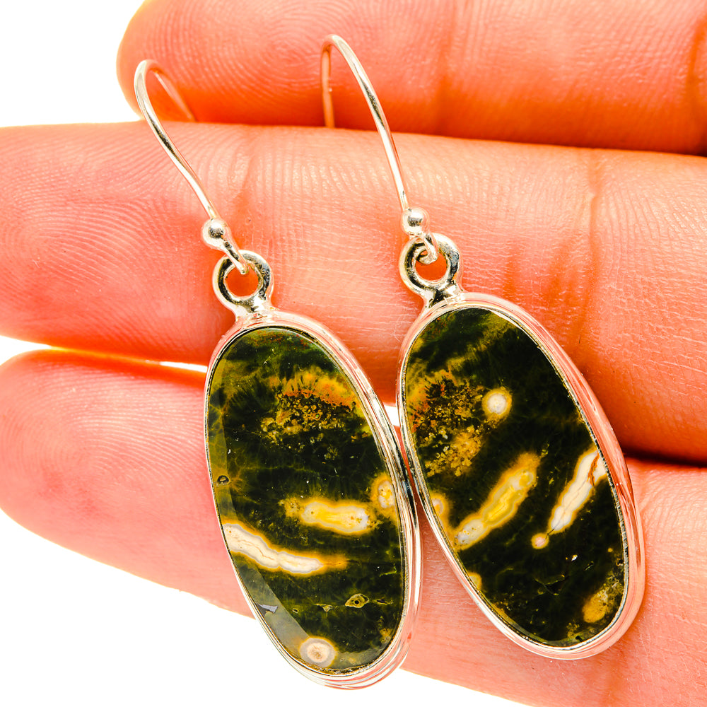 Ocean Jasper Earrings handcrafted by Ana Silver Co - EARR417558