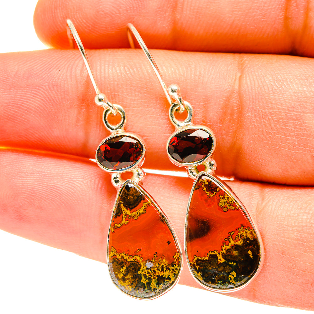 Moroccan Agate Earrings handcrafted by Ana Silver Co - EARR417559