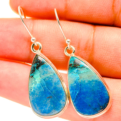 Chrysocolla In Quartz Earrings handcrafted by Ana Silver Co - EARR417571