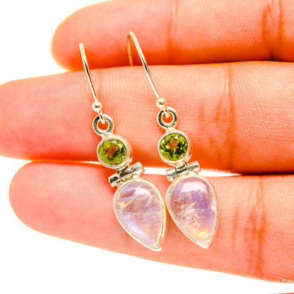 Rainbow Moonstone Earrings handcrafted by Ana Silver Co - EARR417579