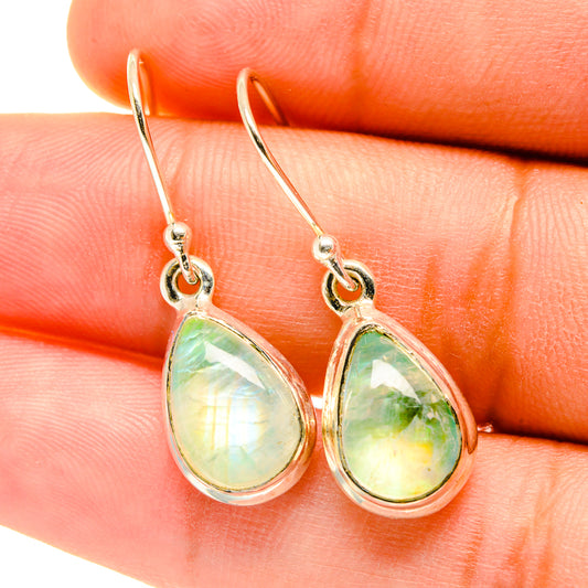 Green Moonstone Earrings handcrafted by Ana Silver Co - EARR417580