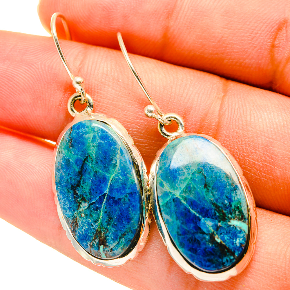 Chrysocolla Earrings handcrafted by Ana Silver Co - EARR417581