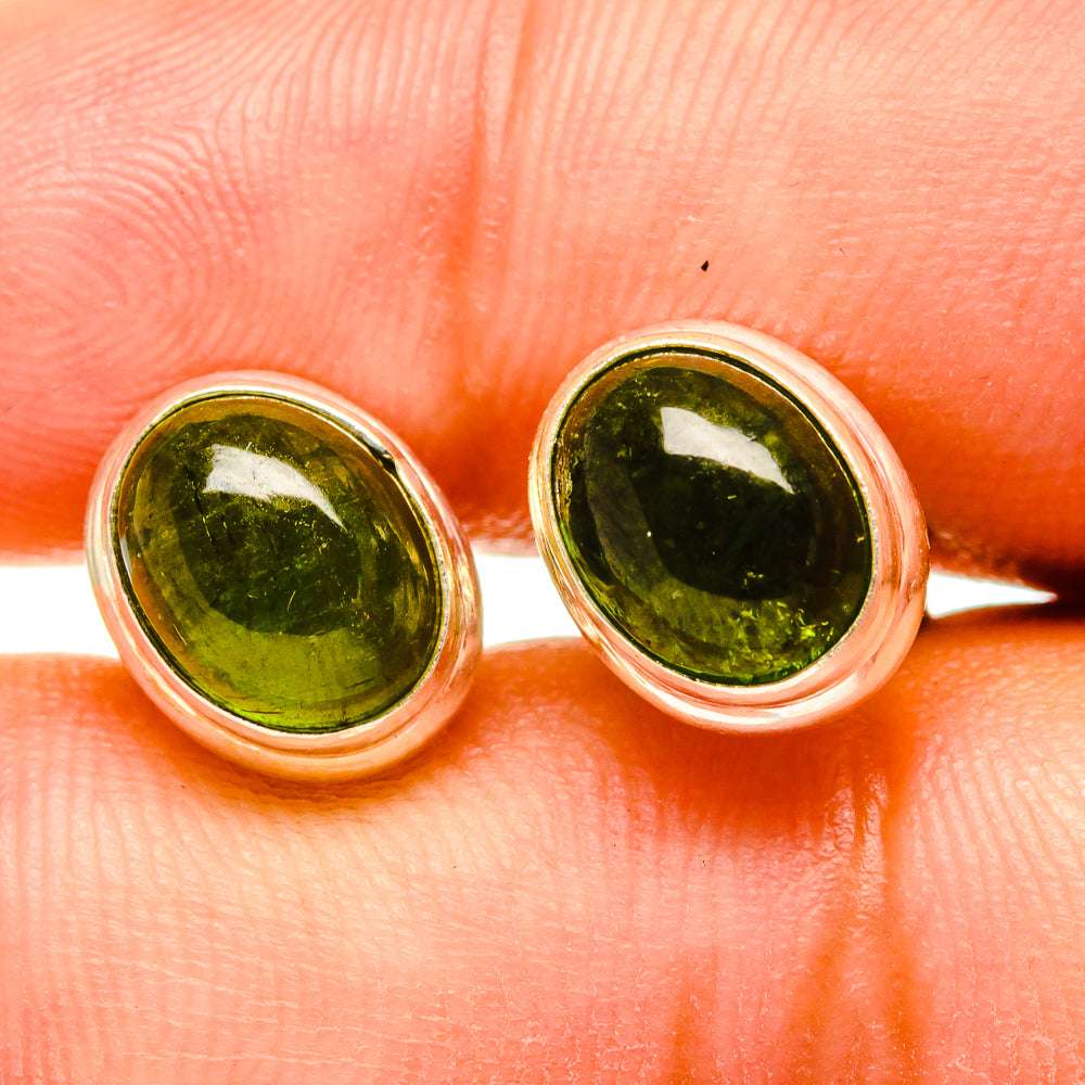 Green Tourmaline Earrings handcrafted by Ana Silver Co - EARR417583