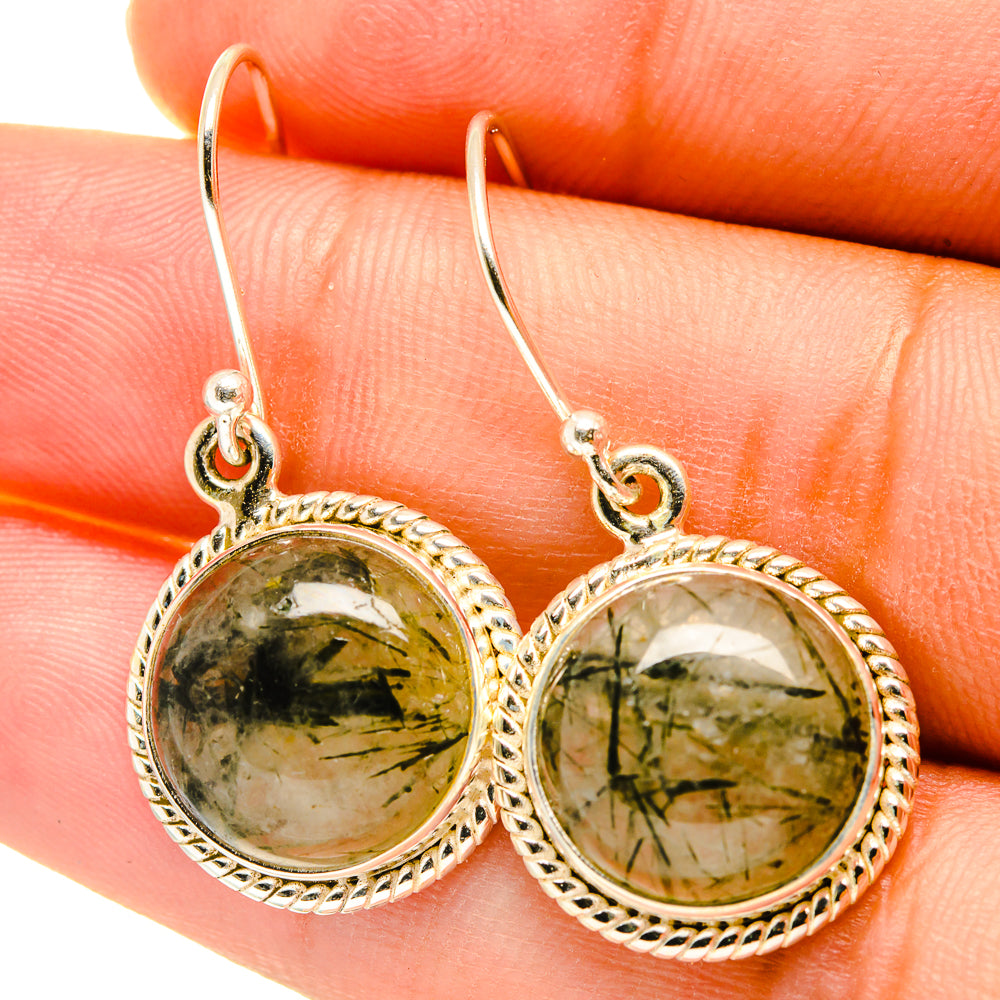 Tourmalinated Quartz Earrings handcrafted by Ana Silver Co - EARR417584