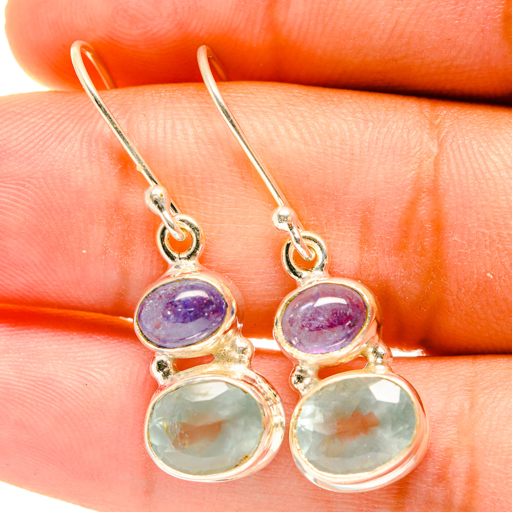 Aqua Chalcedony Earrings handcrafted by Ana Silver Co - EARR417587