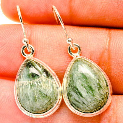 Seraphinite Earrings handcrafted by Ana Silver Co - EARR417593