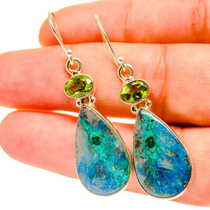 Chrysocolla Earrings handcrafted by Ana Silver Co - EARR417604