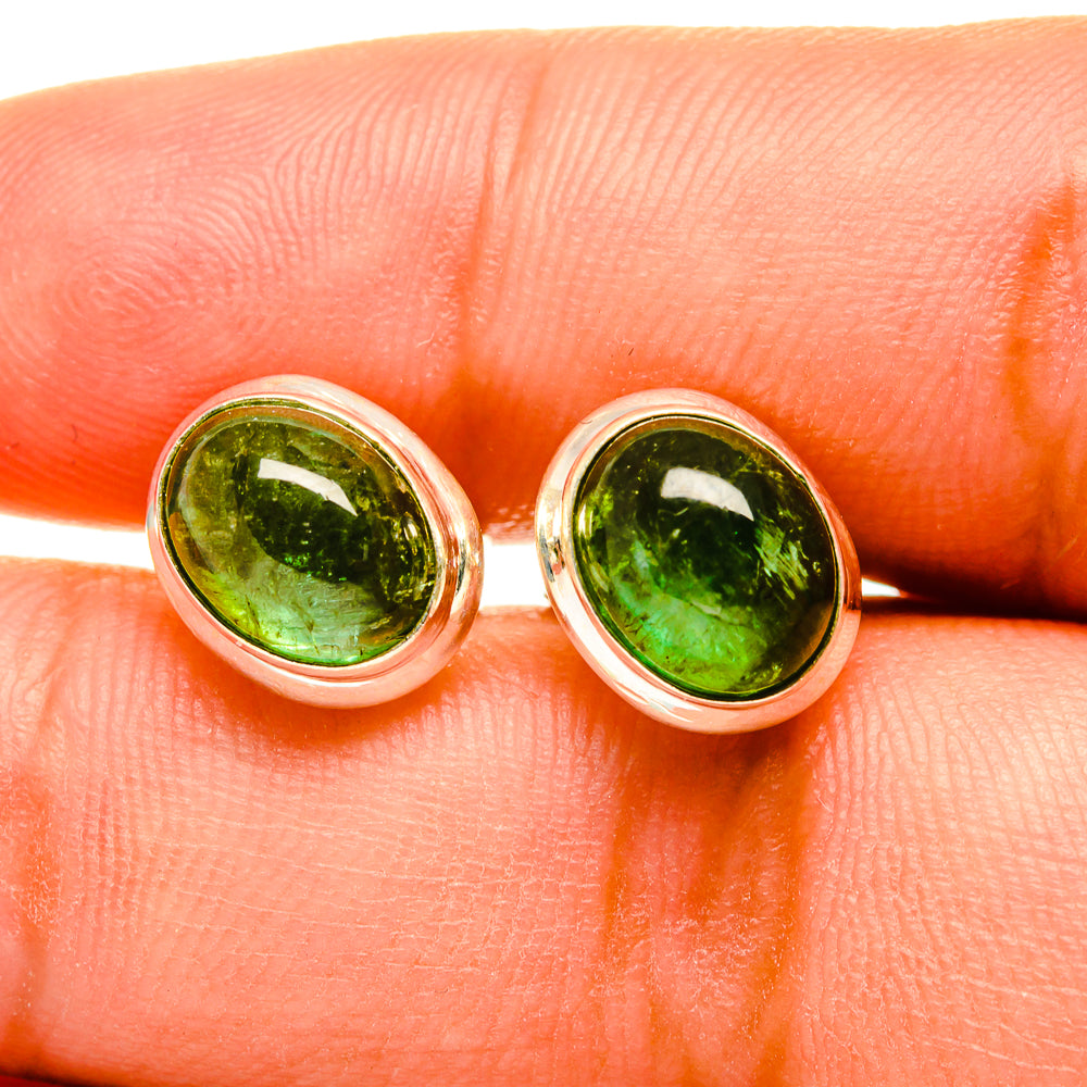 Green Tourmaline Earrings handcrafted by Ana Silver Co - EARR417610