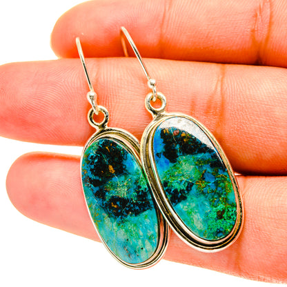 Chrysocolla Earrings handcrafted by Ana Silver Co - EARR417614