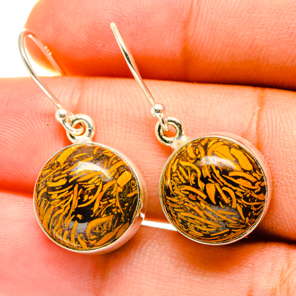 Palm Wood Jasper Earrings handcrafted by Ana Silver Co - EARR417618