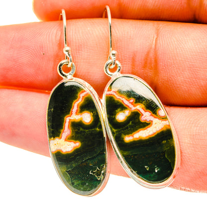 Ocean Jasper Earrings handcrafted by Ana Silver Co - EARR417623