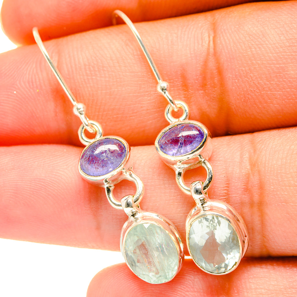 Aqua Chalcedony Earrings handcrafted by Ana Silver Co - EARR417629