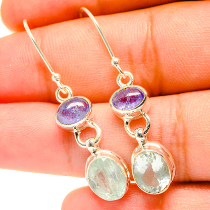 Aqua Chalcedony Earrings handcrafted by Ana Silver Co - EARR417629