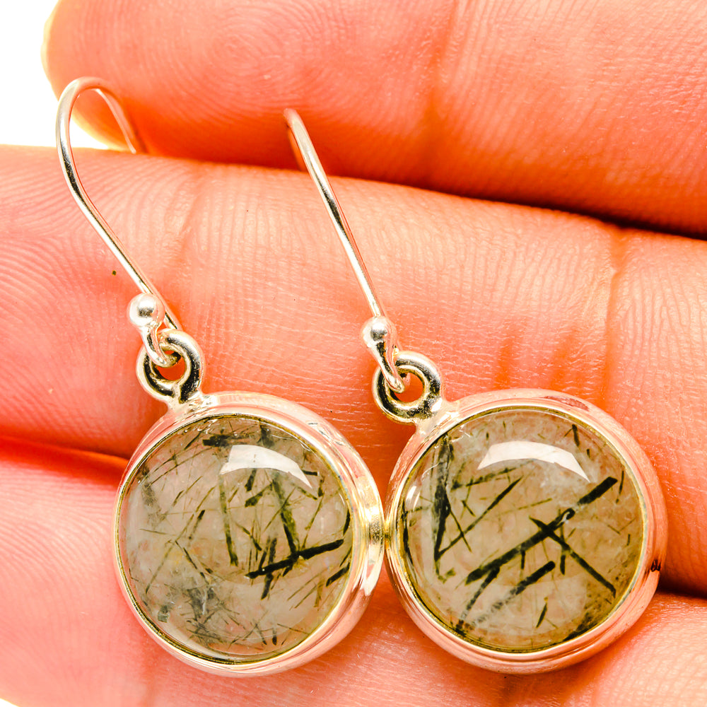 Tourmalinated Quartz Earrings handcrafted by Ana Silver Co - EARR417631