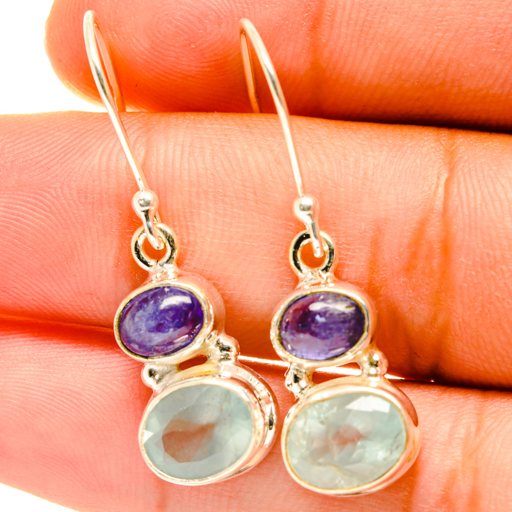 Aqua Chalcedony Earrings handcrafted by Ana Silver Co - EARR417635