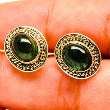 Green Tourmaline Earrings handcrafted by Ana Silver Co - EARR417643