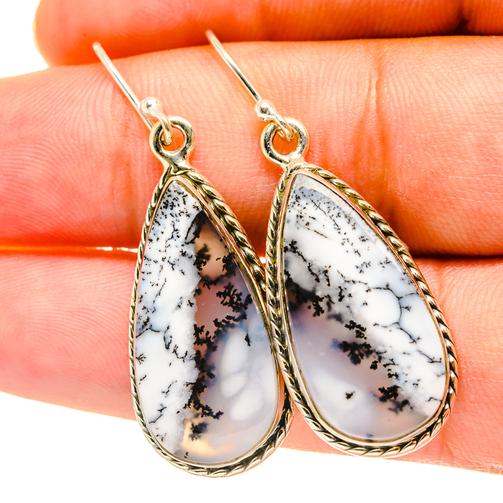 Dendritic Opal Earrings handcrafted by Ana Silver Co - EARR417650