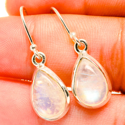 Rainbow Moonstone Earrings handcrafted by Ana Silver Co - EARR417651