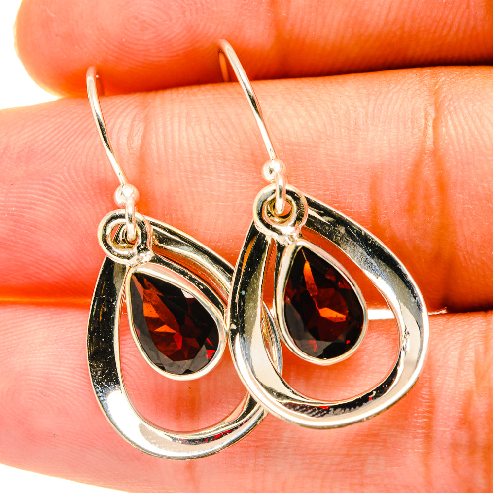 Garnet Earrings handcrafted by Ana Silver Co - EARR417653