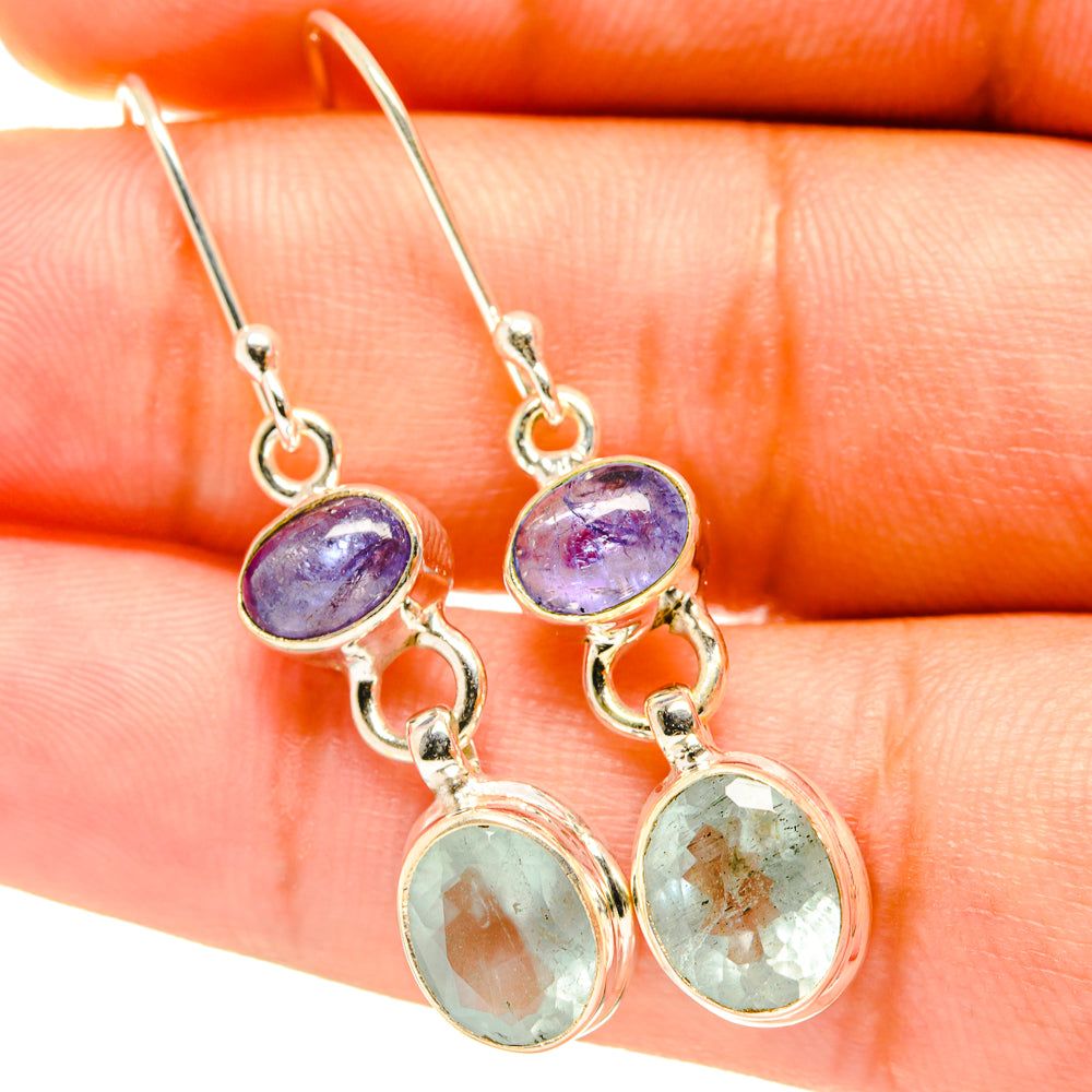Aqua Chalcedony Earrings handcrafted by Ana Silver Co - EARR417655