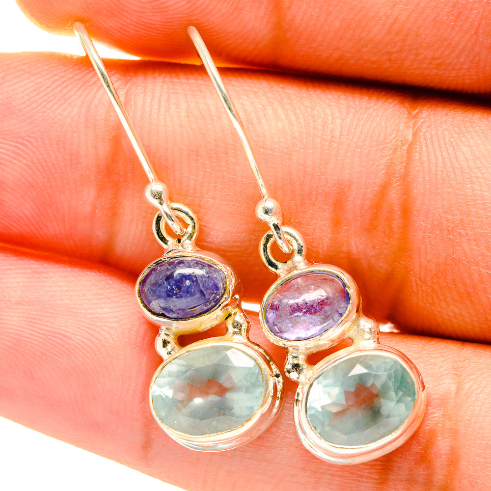 Aqua Chalcedony Earrings handcrafted by Ana Silver Co - EARR417656