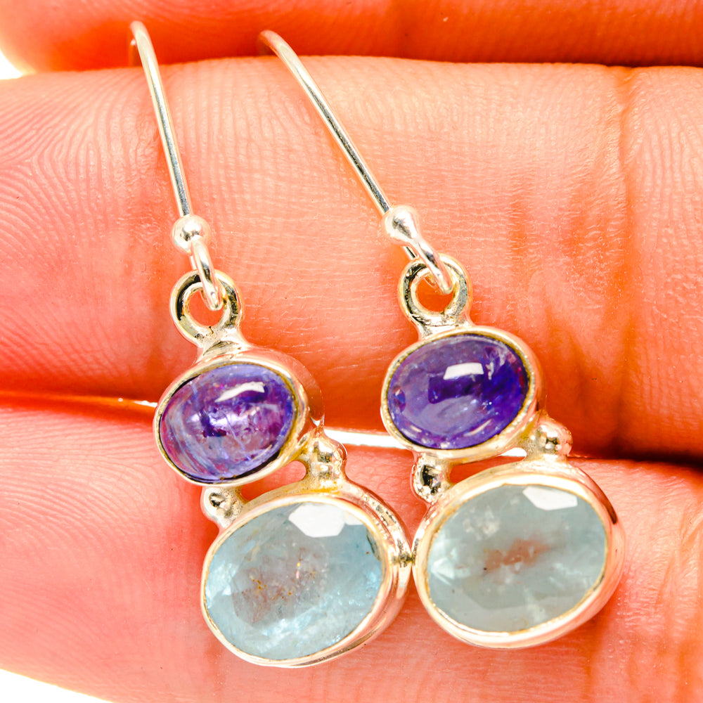 Aqua Chalcedony Earrings handcrafted by Ana Silver Co - EARR417666