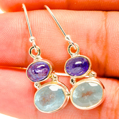 Aqua Chalcedony Earrings handcrafted by Ana Silver Co - EARR417666