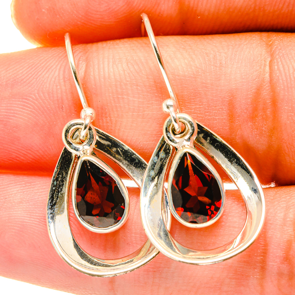Garnet Earrings handcrafted by Ana Silver Co - EARR417668